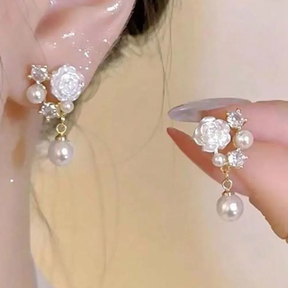 3for$20 1 Elegant And Gentle Camellia Earring